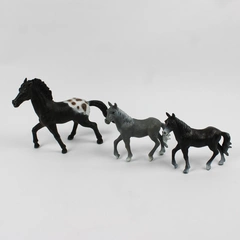 Lot of 3 Unbranded Toy Horse Figurines Multiple Colors and Sizes