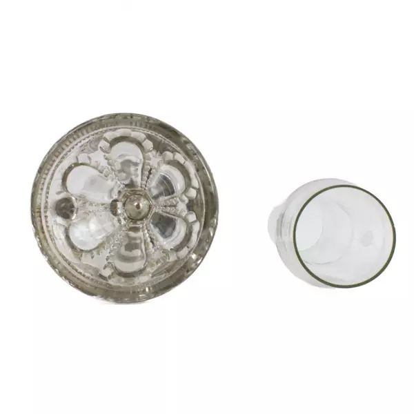 Vintage Peacock Feather Finger Lamp Hurricane Shade 17.5" 