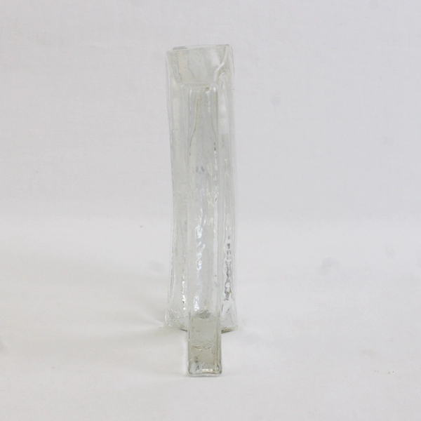 Two's Company Inc Handblown Clear Glass Heart Shaped Bud Vase 4" Tall