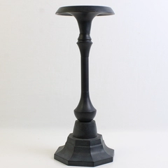 Pottery Barn Solid Black Color Taper Candle Holder Metal 12.25" Tall
