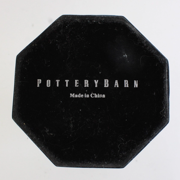 Pottery Barn Solid Black Color Taper Candle Holder Metal 12.25" Tall