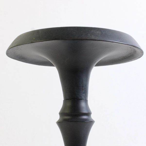 Pottery Barn Solid Black Color Taper Candle Holder Metal 12.25" Tall