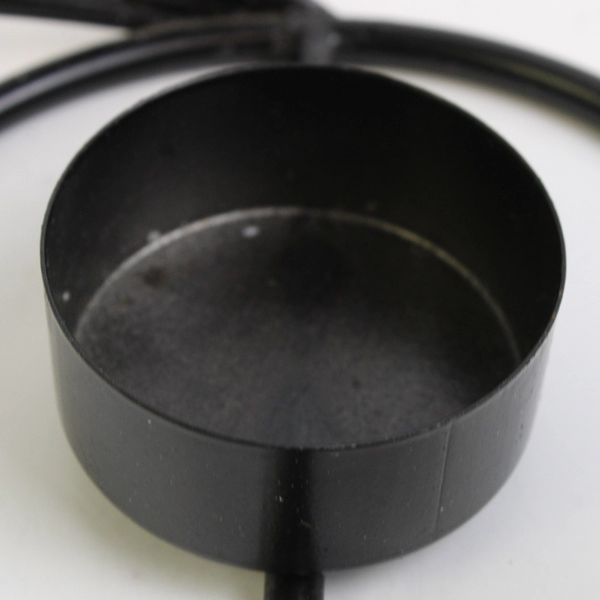 Unbranded Solid Black Color Metal Tealight Candle Holder Swirl Pattern 5" Tall