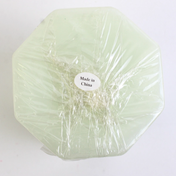 Unbranded Fruit Print Sides Pillar Candle Octagon Shaped 4.25" Tall