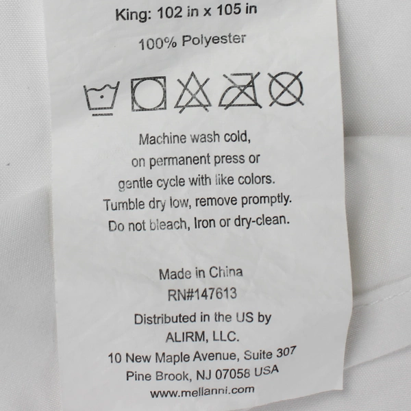 Mellanni King Size Flat White Sheet, Polyester #147613