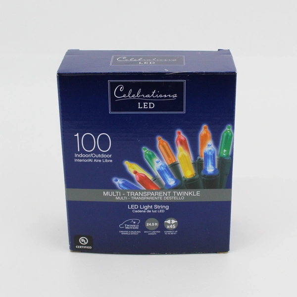 Celebrations LED 100ct Multicolor Twinkle Style (Indoor/Outdoor) 9207259