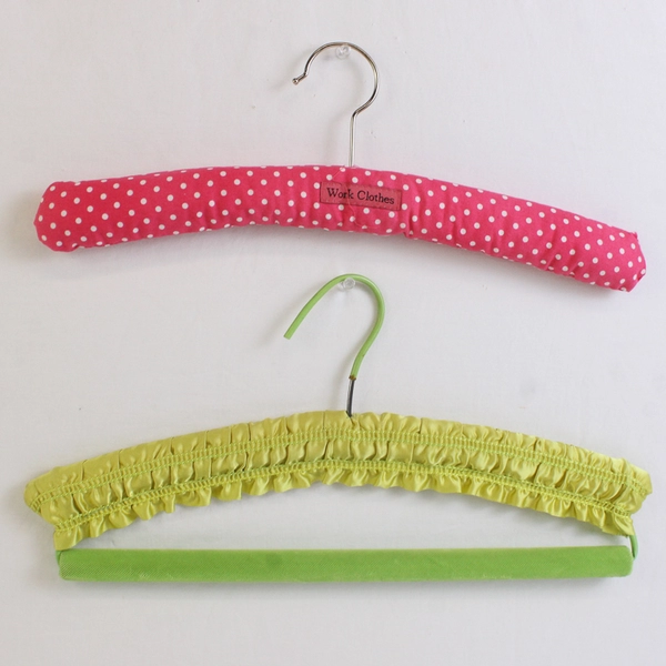 Mixed Lot of 5 Padded Clothes Hangers Various Colors