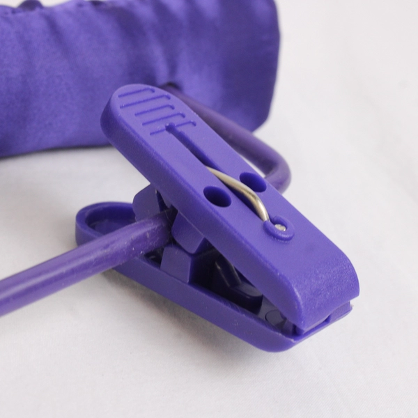 Mixed Lot of 5 Padded Clothes Hangers Purple Pink Gray