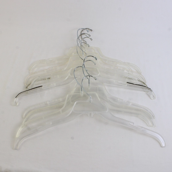 Lot of 10 Clear Plastic Clothes Hangers Closet Storage and Organization