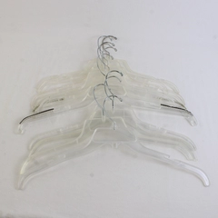 Lot of 10 Clear Plastic Clothes Hangers Closet Storage and Organization