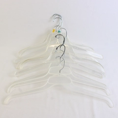 Lot of 10 Clear Plastic Clothes Hangers Closet Storage Organization