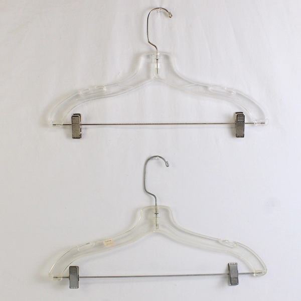 Lot of 5 Clear Plastic Pants Skirt Suit Hangers Closet Storage and Organization