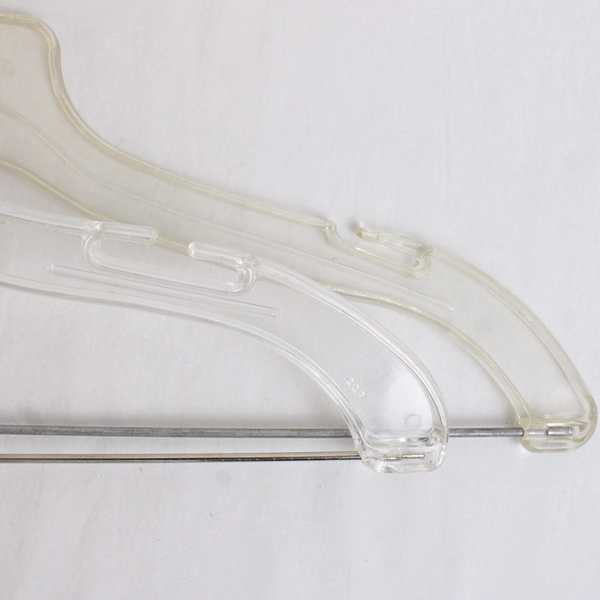 Lot of 5 Clear Plastic Pants Skirt Suit Hangers Closet Storage and Organization