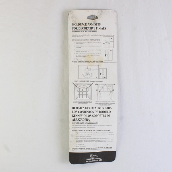 NIP Vintage Kenney Black Finish Holdback Arm Set