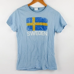 Port & Company Swedish Flag T-Shirt Women's Size Medium