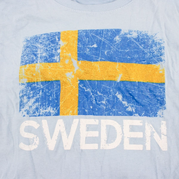Port & Company Swedish Flag T-Shirt Women's Size Medium