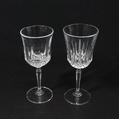 Set of 2 Anchor Hocking Legacy Lead Crystal Wine Glasses
