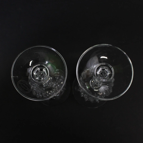 Set of 2 Anchor Hocking Legacy Lead Crystal Wine Glasses
