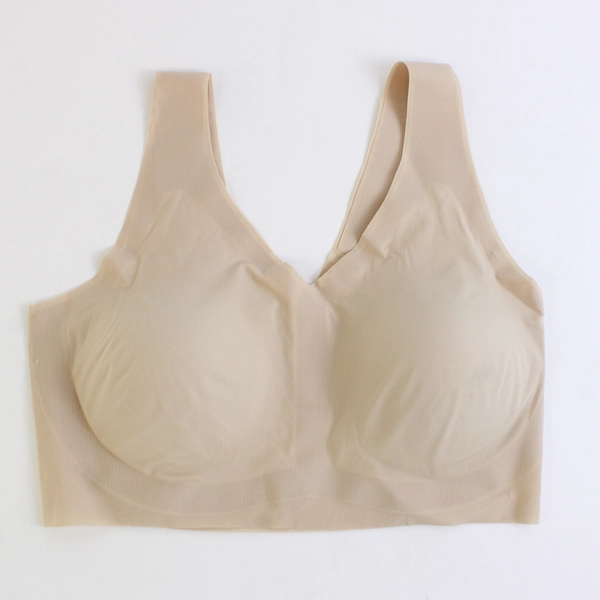 Hanes Beige Nude Wireless T-Shirt Bra Women's Size XL