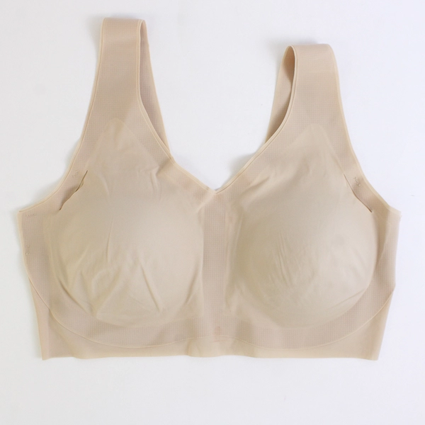 Hanes Beige Nude Wireless T-Shirt Bra Women's Size XL