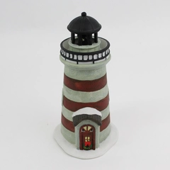 2006 Holiday Time Blue Waters Collection Bayside Lighthouse Lighted Figurine