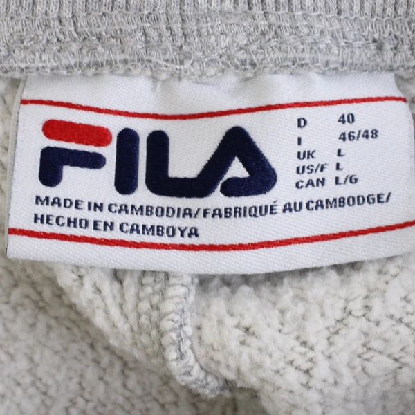 Fila Women's L Gray Jogger Leg Fleece Sweatpants with Drawstring Waist