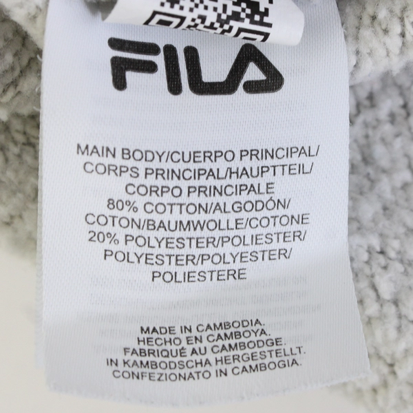 Fila Women's L Gray Jogger Leg Fleece Sweatpants with Drawstring Waist