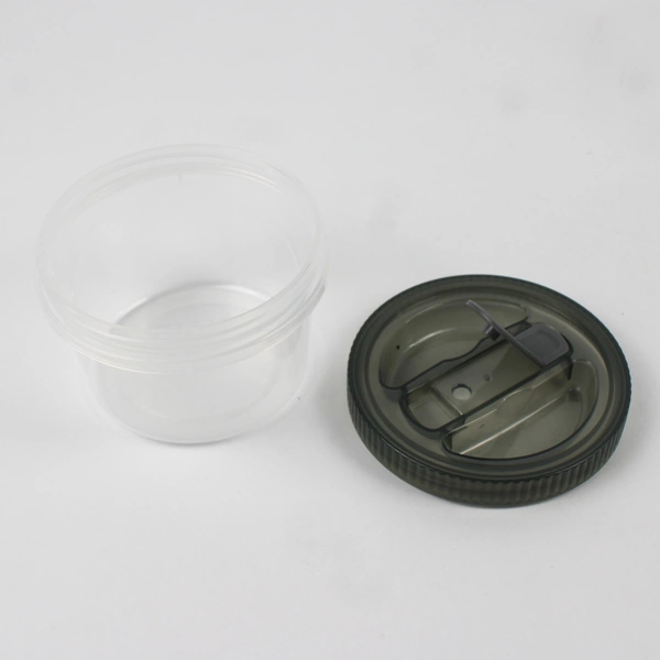 Lot of 4 Small Round Plastic Containers w/Twist & Lock Lids