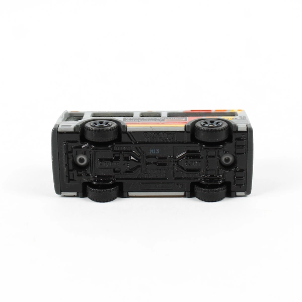 2004 Matchbox City Adventure Service Silver 2-7/8" Diecast Bus Red/Orange