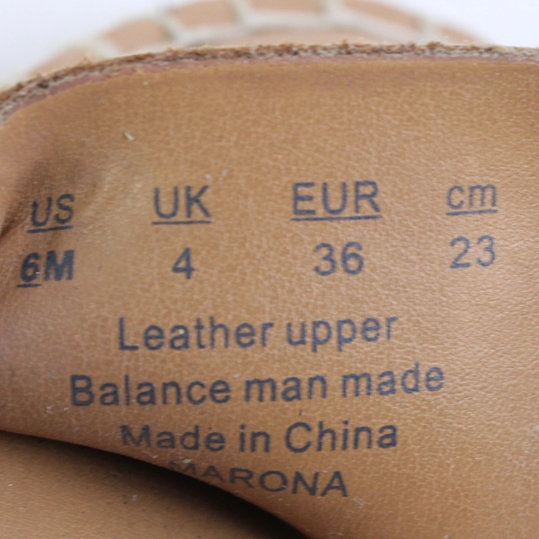 Franco Sarto Brown Faux Leather Platform Wedge Sandals Women's Size 6M