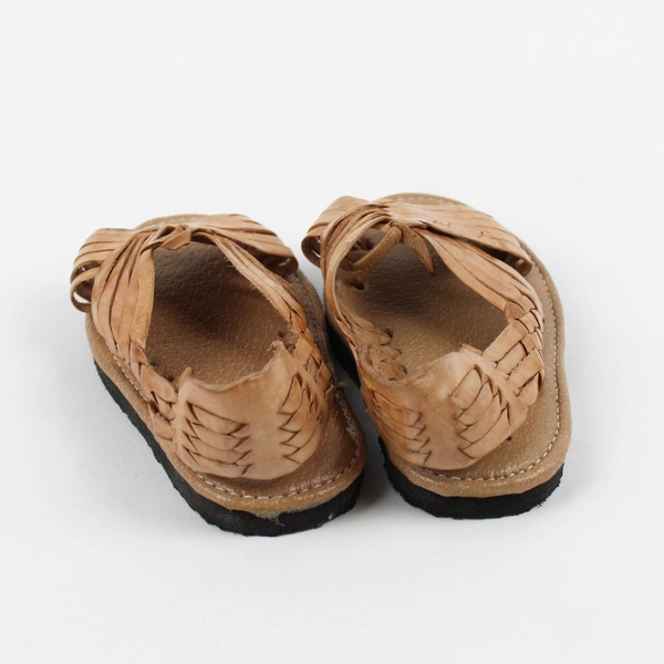 Unbranded Beige Faux Leather Huarache Sandals Baby/Toddler 12 Mouths Size