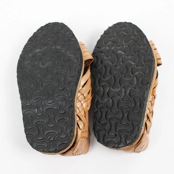 Unbranded Beige Faux Leather Huarache Sandals Baby/Toddler 12 Mouths Size