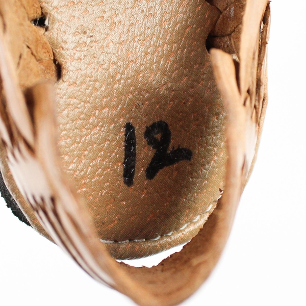 Unbranded Beige Faux Leather Huarache Sandals Baby/Toddler 12 Mouths Size