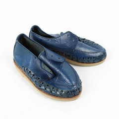 Torry Collection Blue Leather Shoes Baby/Toddler 14 Months Size (No Laces)