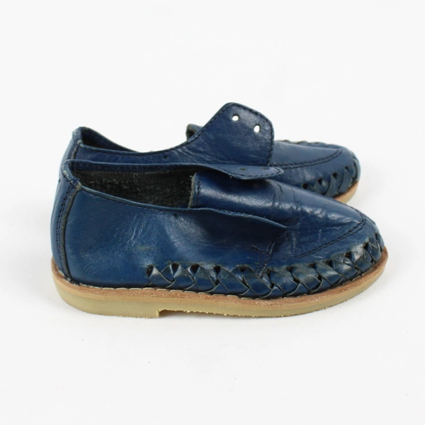 Torry Collection Blue Leather Shoes Baby/Toddler 14 Months Size (No Laces)
