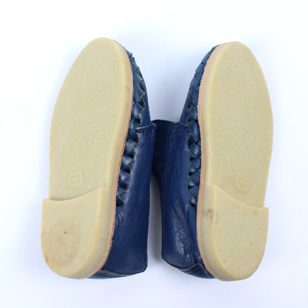 Torry Collection Blue Leather Shoes Baby/Toddler 14 Months Size (No Laces)