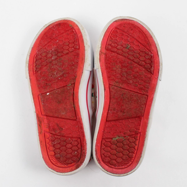 US Sports Pink/White Zip Up Shoes Strawberry Pattern Infant US Size 8