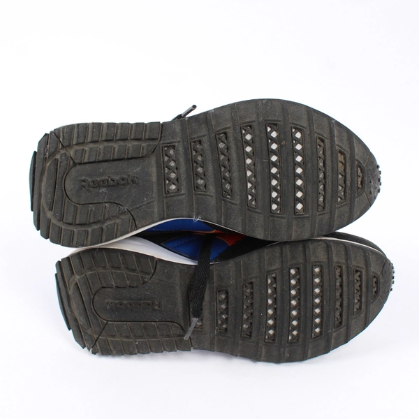 Reebok Blue/Black/White/Orange Classic Lace Up Sneakers Boys US Size 1