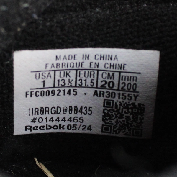 Reebok Blue/Black/White/Orange Classic Lace Up Sneakers Boys US Size 1