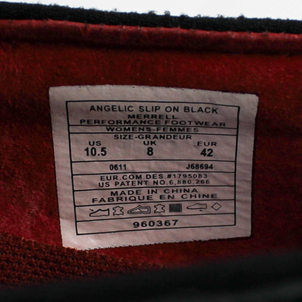 Merrell Angelic Slip On Solid Black Leather Clog Shoes Women's Size 10.5