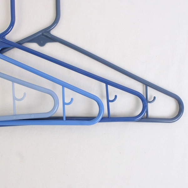 Mixed Lot of 10 Light Blue Plastic Clothes Hangers