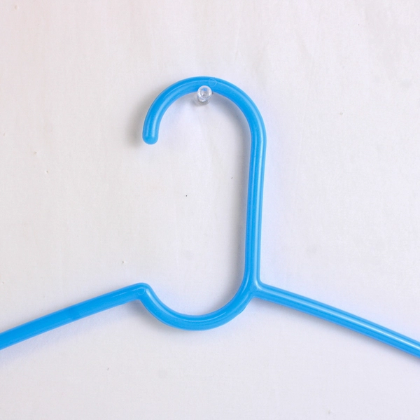 Mixed Lot of 10 Plastic Clothes Hangers White Pink Blue