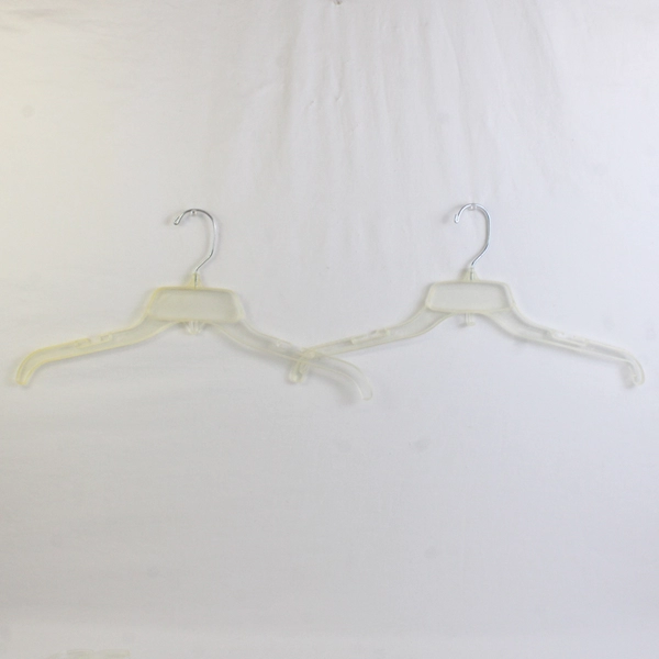 Lot of 5 Clear Plastic Clothes Hangers Closet Organization