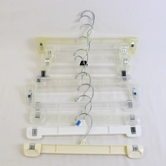 Mixed Lot of 10 Plastic Skirt Pants Clip Hangers Closet Storage