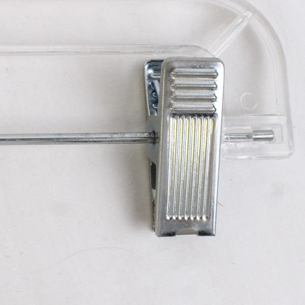 Lot of 5 Clear Plastic Pants Skirt Hangers with Metal Clips