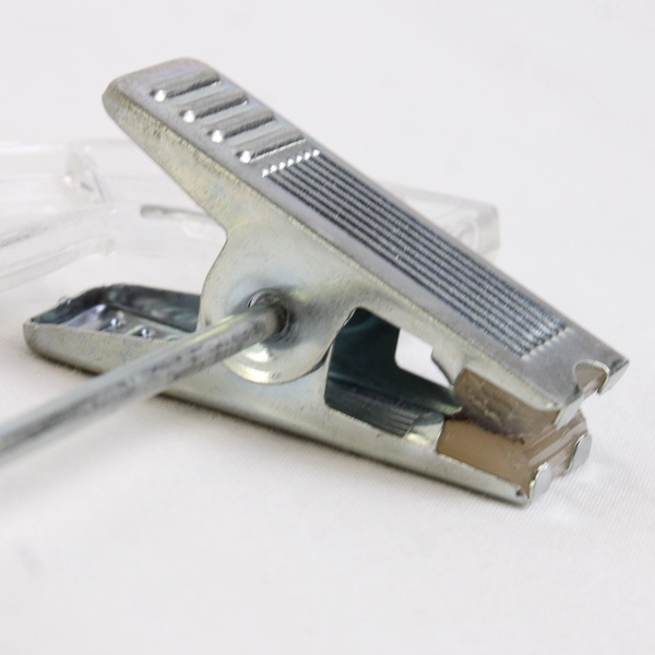 Lot of 5 Clear Plastic Pants Skirt Hangers with Metal Clips