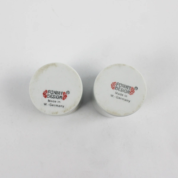 Lot of 2 Mini Floral Ceramic Candlestick Holders By Funny Design West Germany