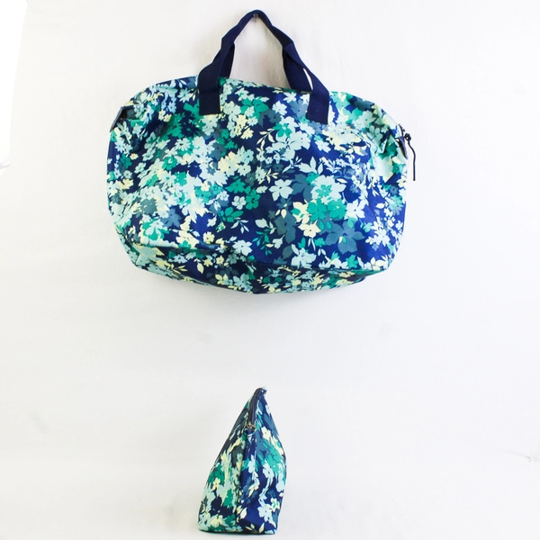 Women's 2 Pc. Green & Blue Floral Weekender Luggage Set