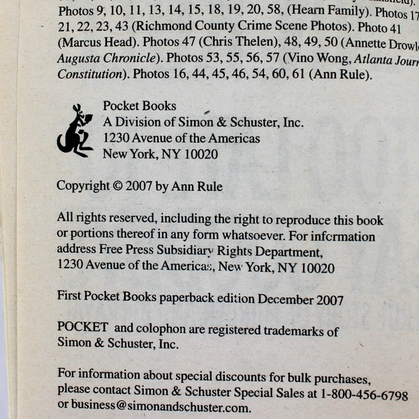 Too Late to Say Goodbye A True Story of Murder and Betrayal By Ann Rule 2007 PB