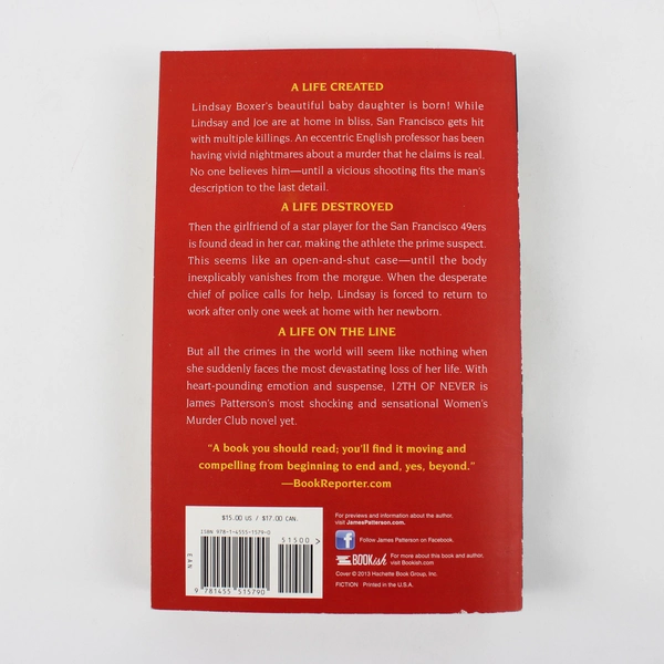 12th of Never James Patterson Maxine Paetro Women's Murder Club Series 2013 PB